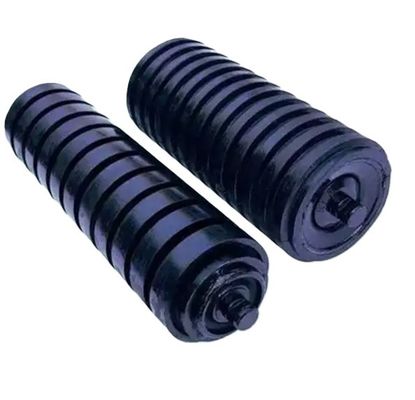 Mining Belt Conveyor Accessories Rubber Impact Idler Roller Shock Absorbing