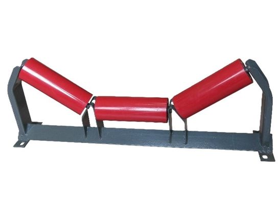 Heavy Duty Troughing Idler Roller Conveyor Belt Components For Mining Material Handling