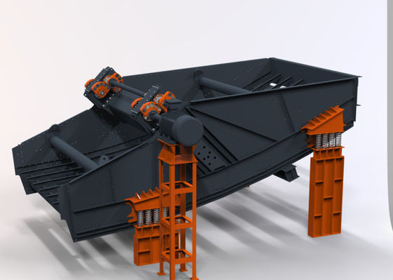 quality Heavy Duty Industrial Banana Vibrating Screen Feeder Crusher With Low Dust Emission factory