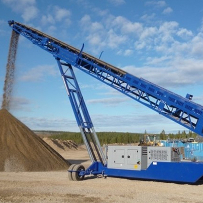 Harga yang bagus Konveyor Penumpuk Bergerak Crawler Berkapasitas Tinggi Penumpukan Berkelanjutan Material Curah daring