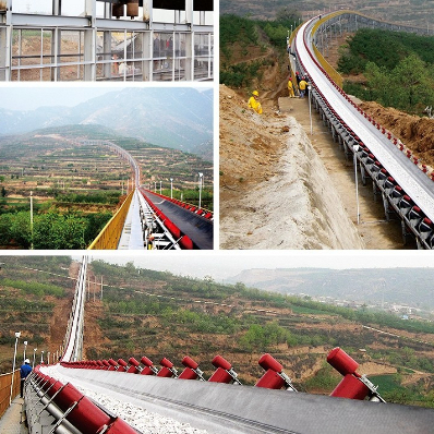 Harga yang bagus Conveyor sabuk jarak jauh Tuning melengkung bahan besar Transportasi darat daring